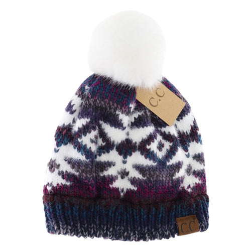 Aztec Pattern Pom CC Beanie *SALE